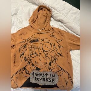 Ghost in Reverse Anime Hoodie- Custom